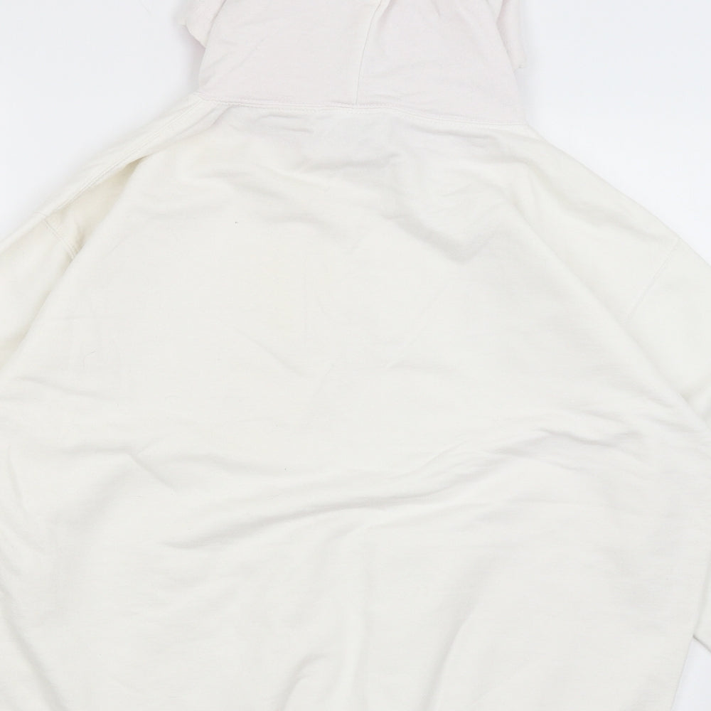 Zook Womens White   Pullover Hoodie Size L