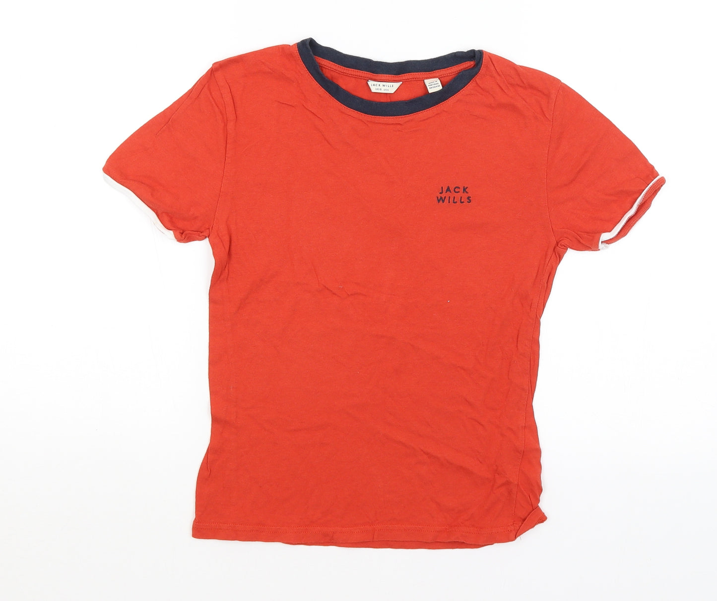Jack Wills Womens Red   Basic T-Shirt Size 10