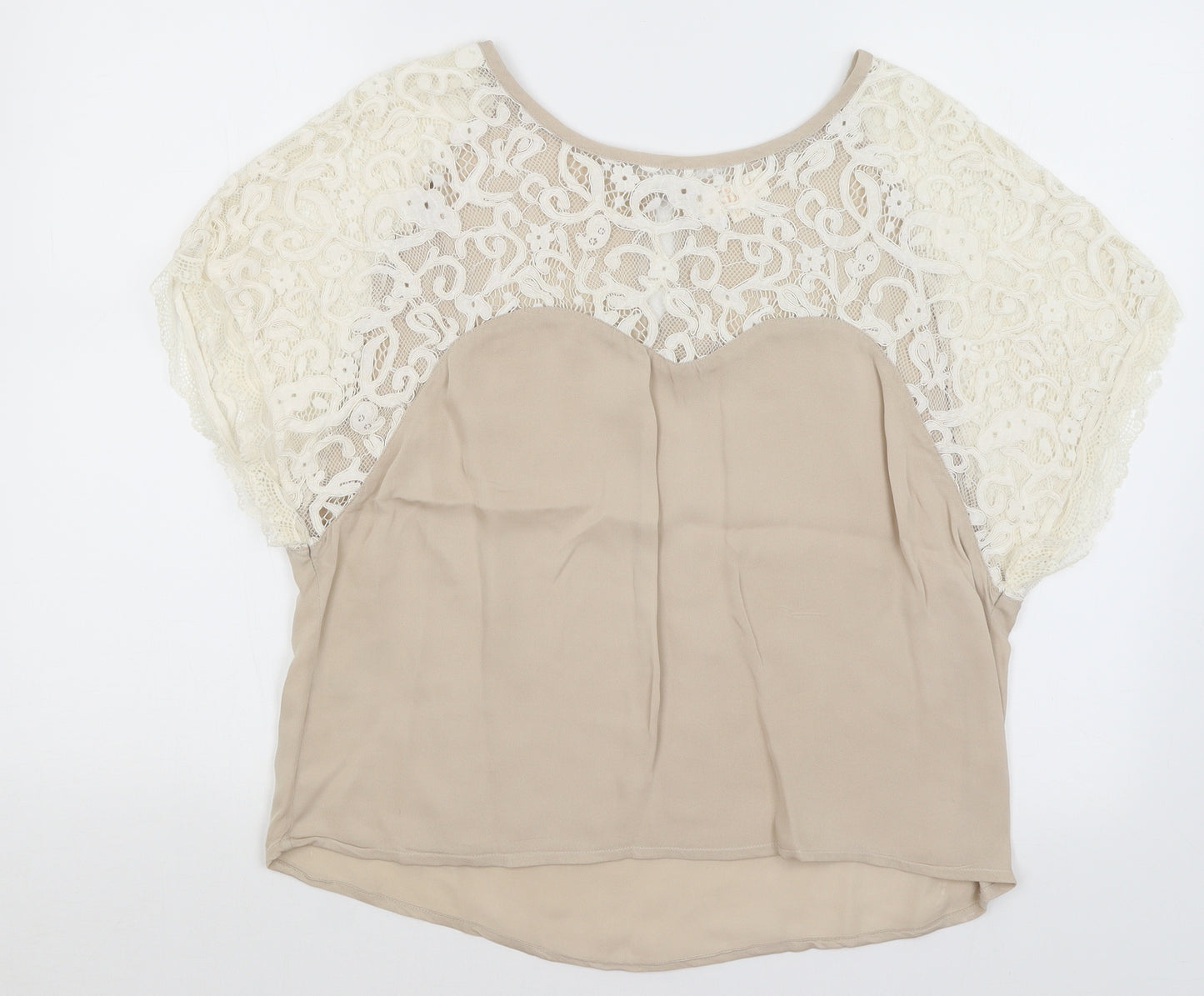 Kirei Womens Beige   Basic T-Shirt Size M