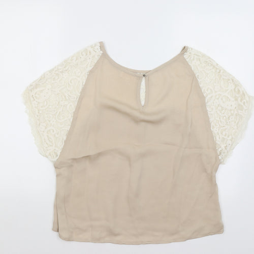 Kirei Womens Beige   Basic T-Shirt Size M
