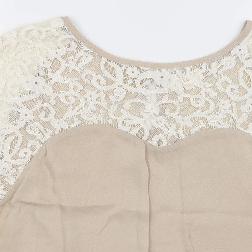 Kirei Womens Beige   Basic T-Shirt Size M