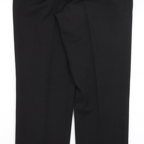 Taylor & Wright Mens Black Striped  Dress Pants Trousers Size 32 in L31 in