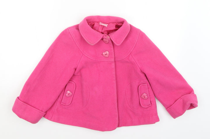 Sweet Millie Girls Pink Overcoat Coat Size 7 Years