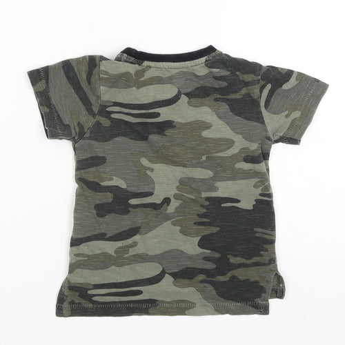 Mini Rebel Baby Green Camouflage  Basic T-Shirt Size 12-18 Months  - #Epic Cool Dude