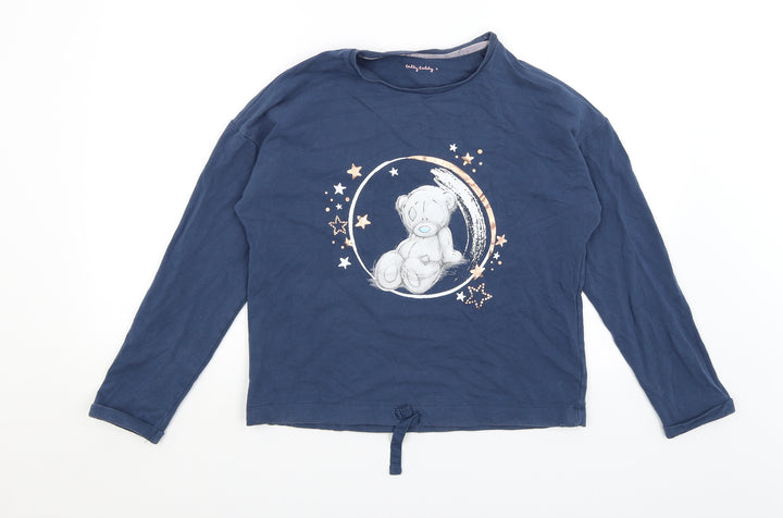 M&S Girls Blue   Pullover Jumper Size 13-14 Years  - Tatty Teddy