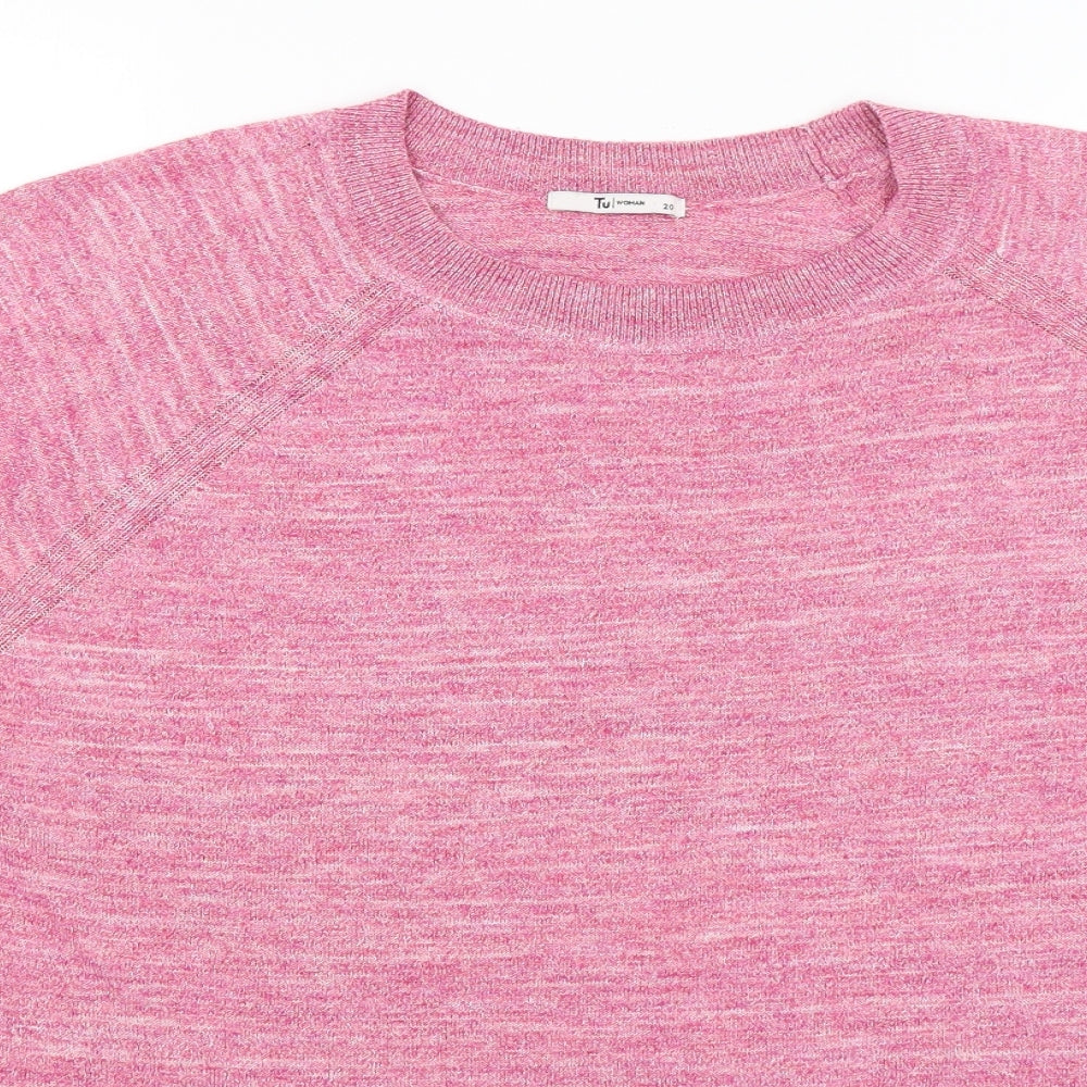 TU Womens Pink   Basic T-Shirt Size 20