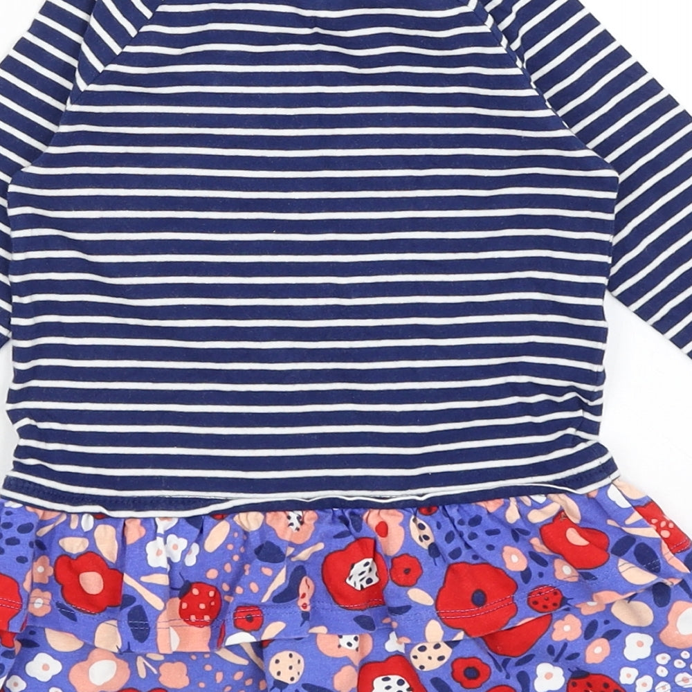 TU Baby Blue Striped  T-Shirt Dress  Size 12-18 Months