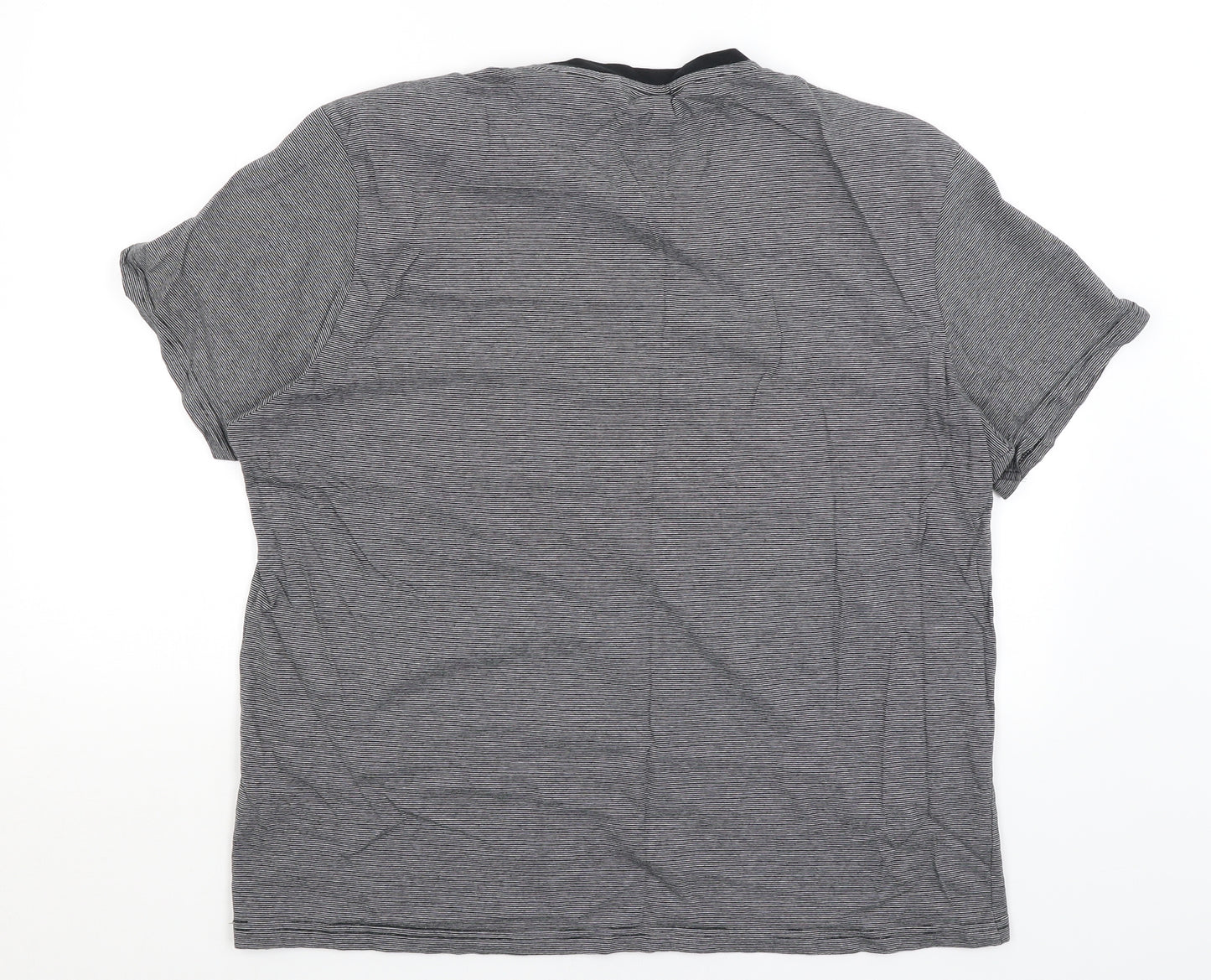 NEXT Mens Grey Striped   T-Shirt Size XL