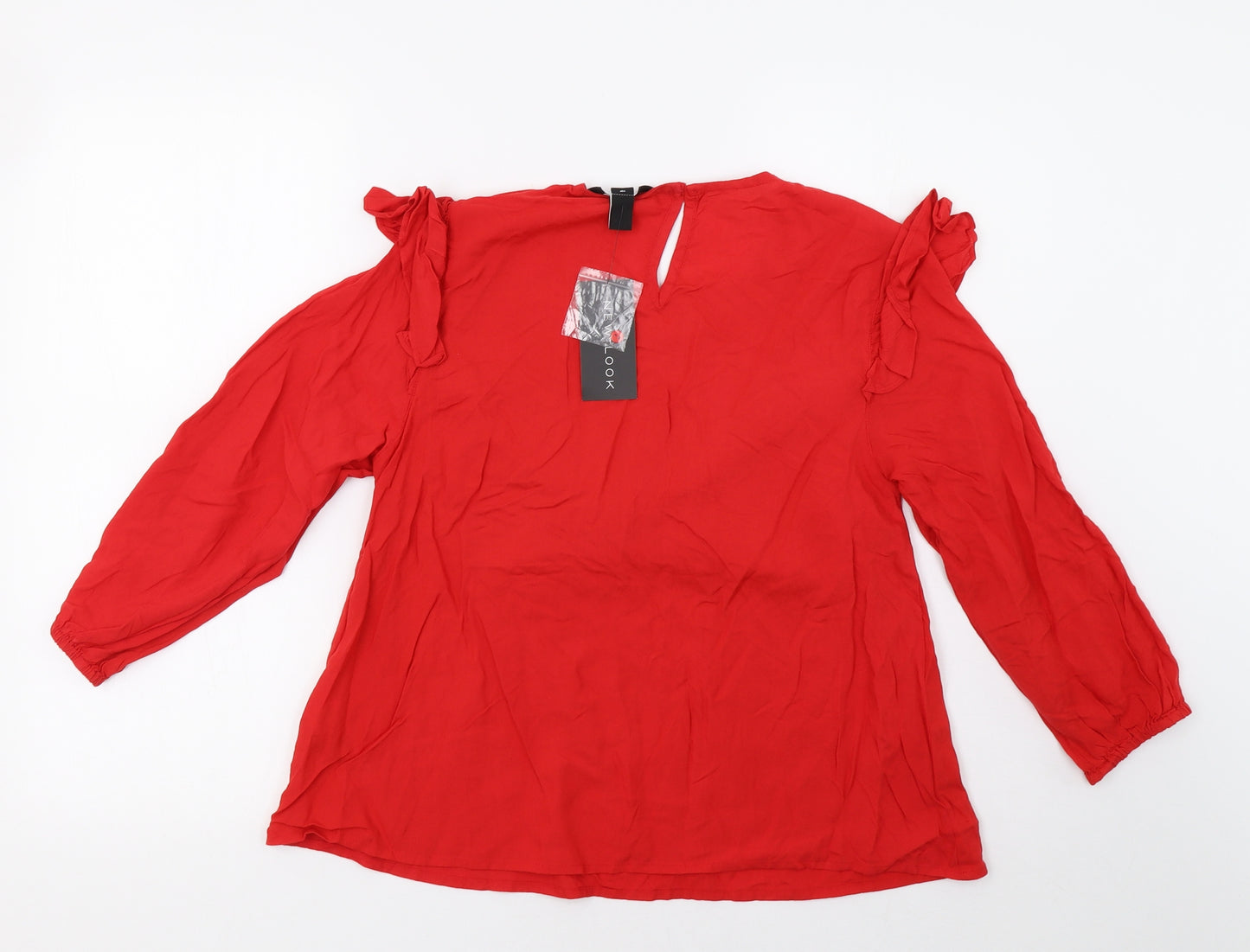 New Look Womens Red   Basic Blouse Size 12