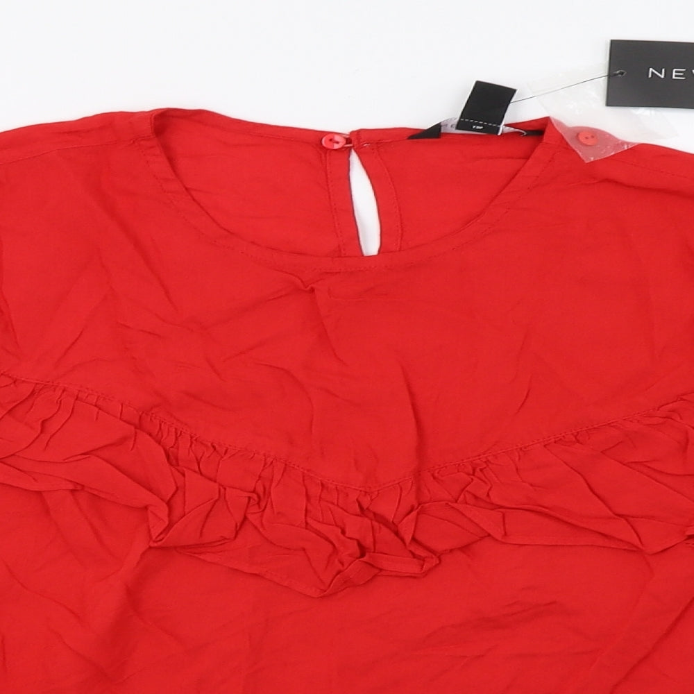 New Look Womens Red   Basic Blouse Size 12