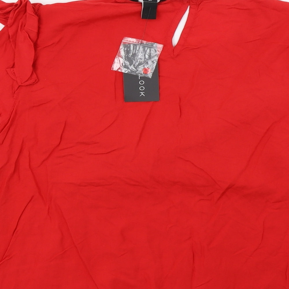 New Look Womens Red   Basic Blouse Size 12