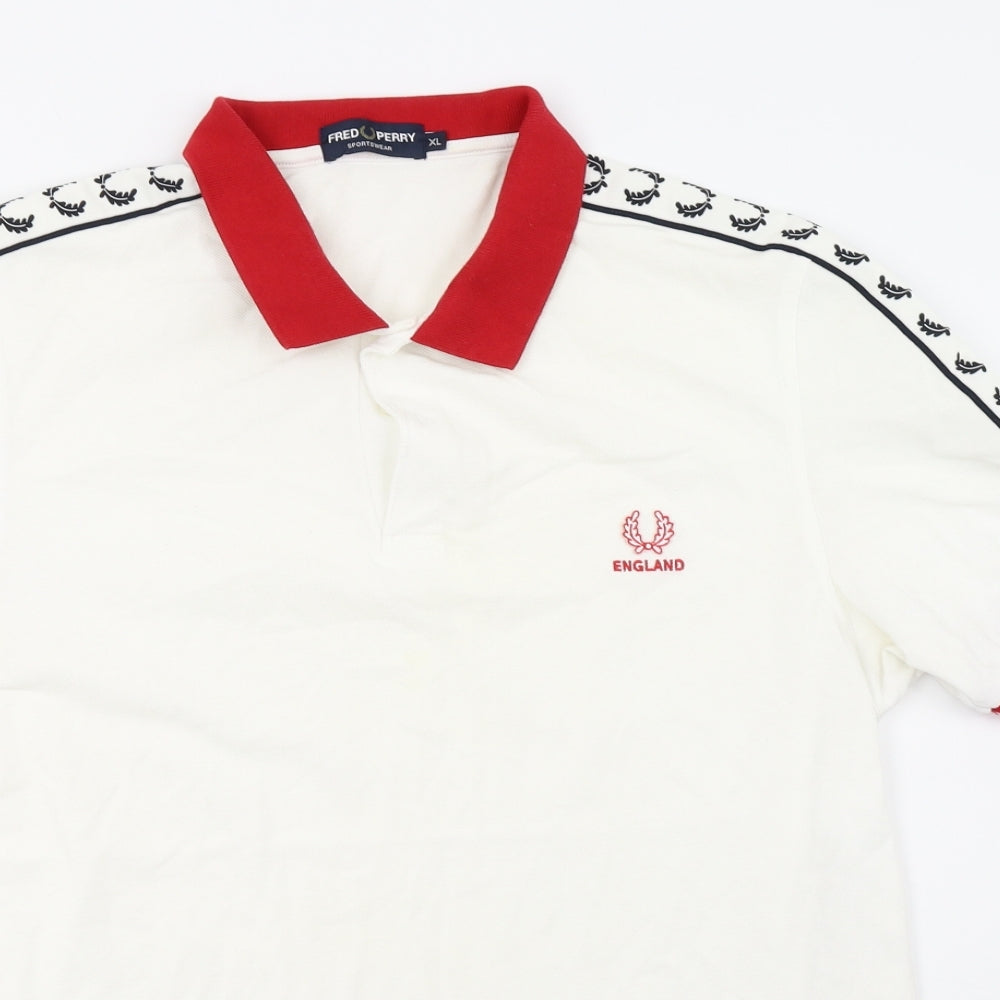 Fred Perry Mens White    Polo Size XL  - England