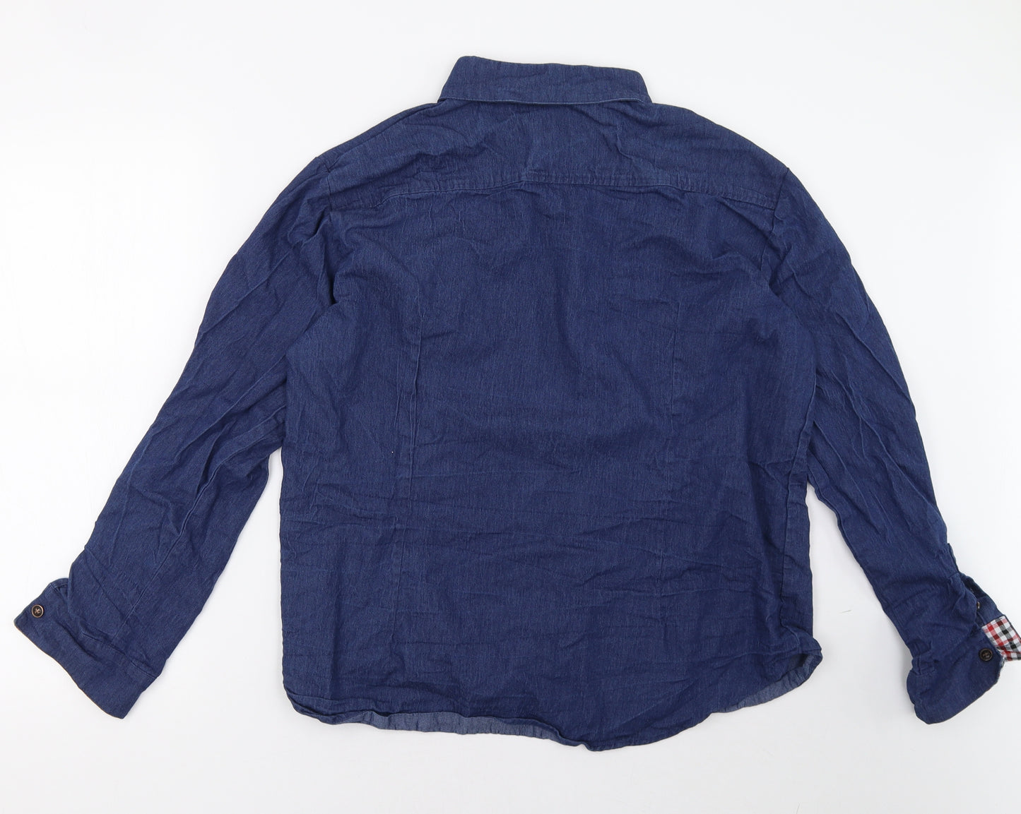 lvcbl Mens Blue    Button-Up Size XL
