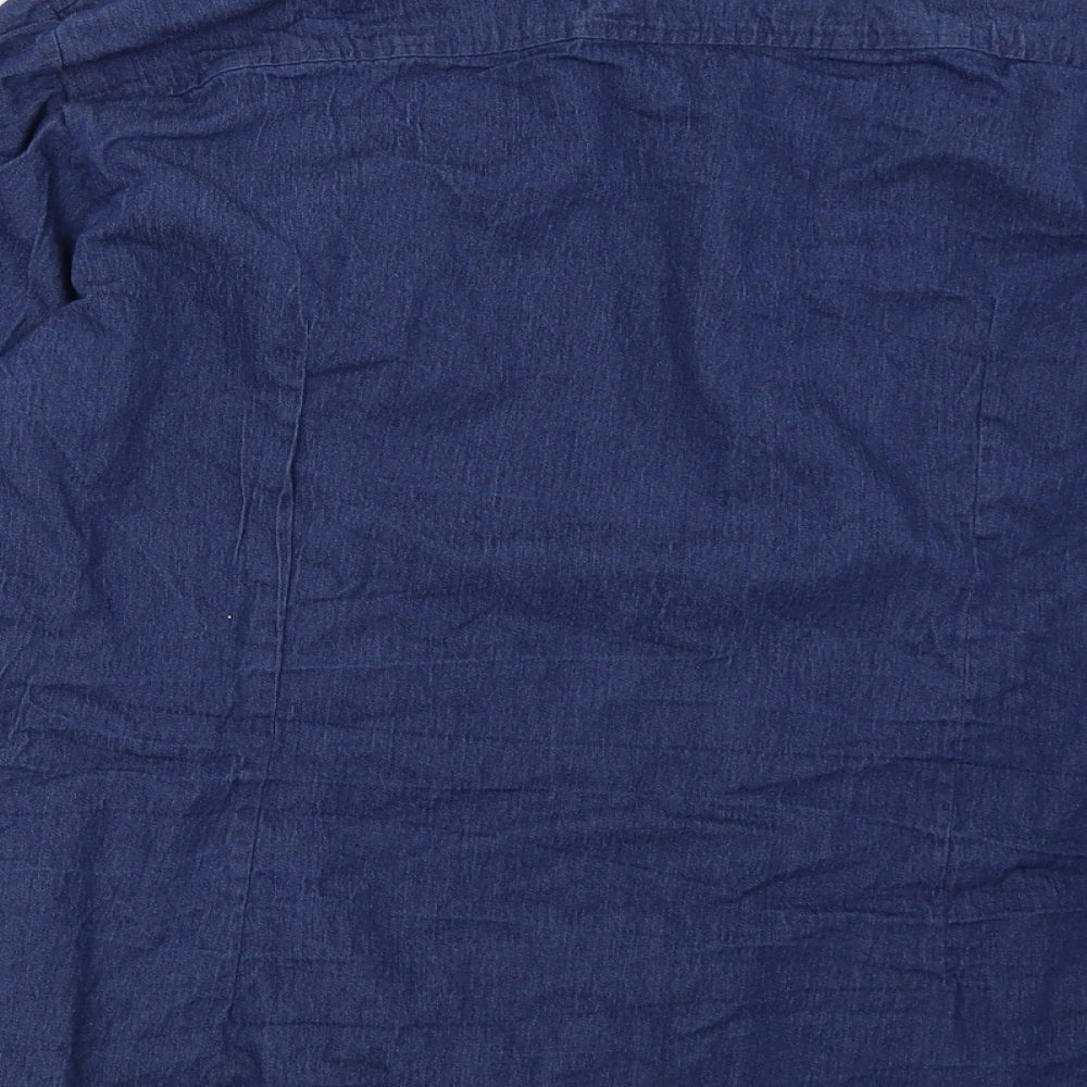 lvcbl Mens Blue    Button-Up Size XL
