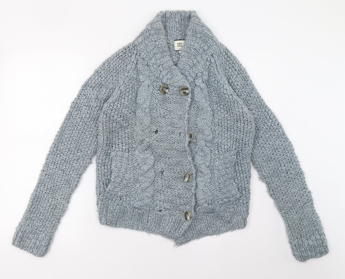 Noa Noa Womens Green  Knit Cardigan Jumper Size L