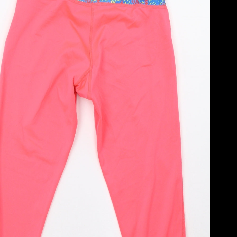 USA Pro Womens Pink   Cropped Leggings Size 8 L21 in
