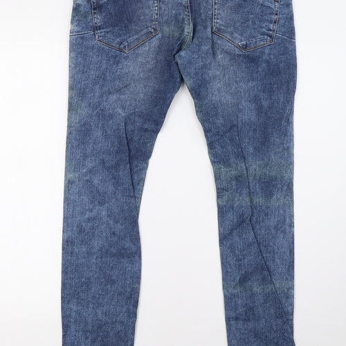 Primark Womens Blue  Denim Straight Jeans Size 14 L31 in
