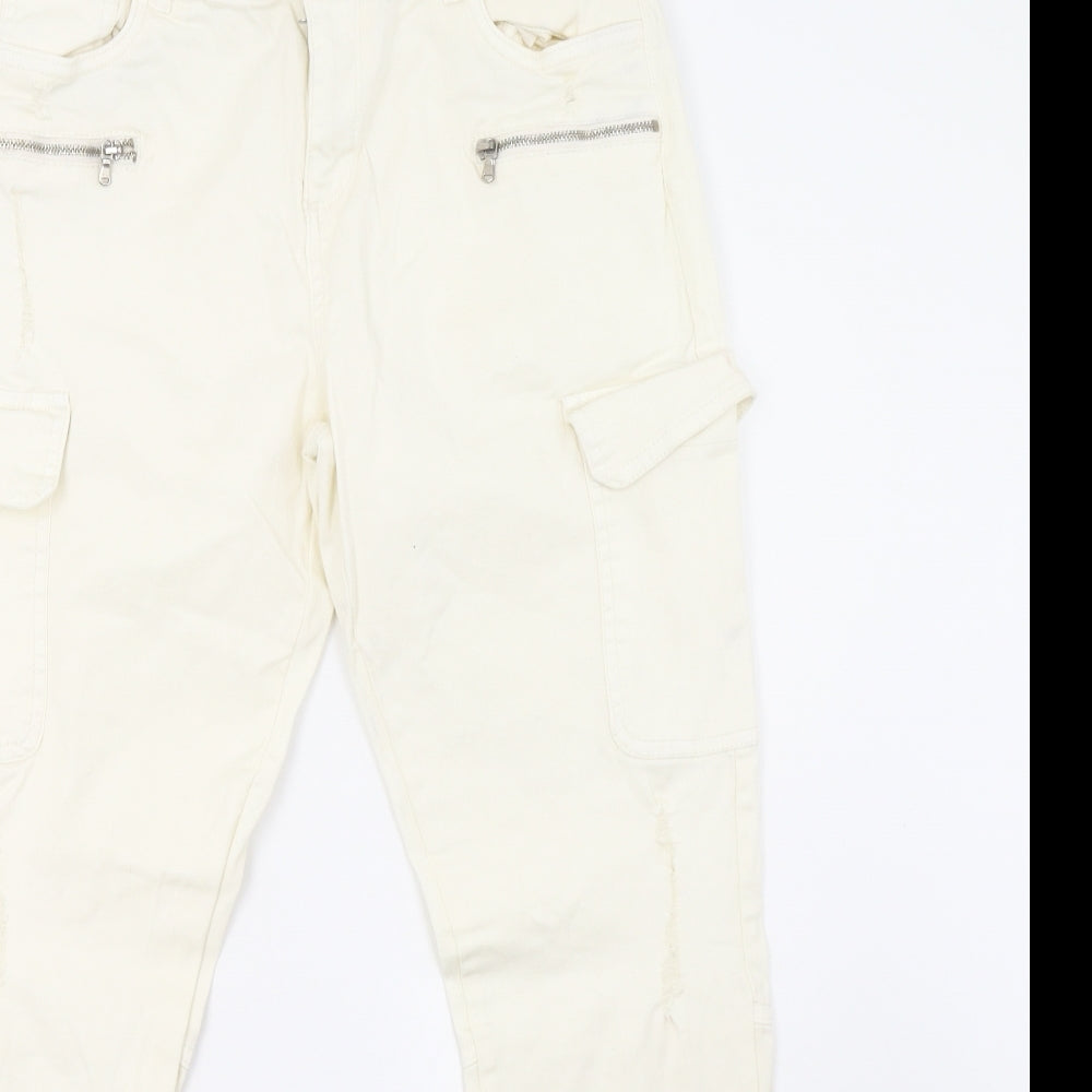 ovs  Womens White   Straight Jeans Size 8 L29 in