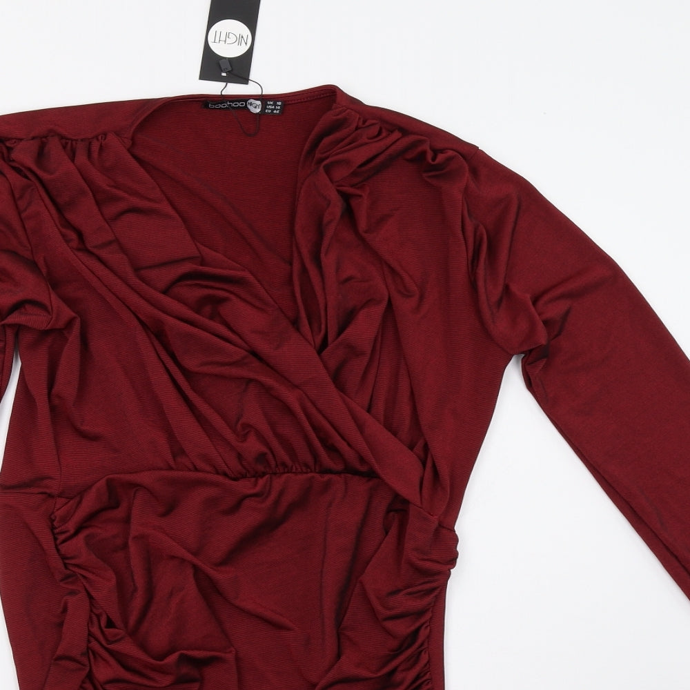 Boohoo Womens Red   A-Line  Size 18