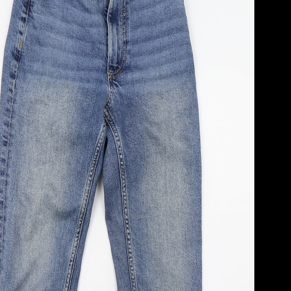 Primark Womens Blue  Denim Straight Jeans Size 4 L27 in