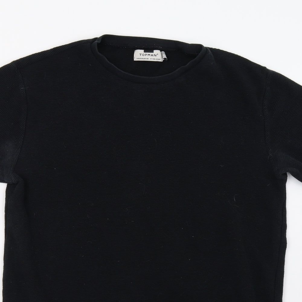 Topman Mens Black    T-Shirt Size XS