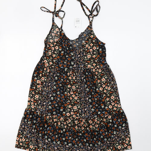 pep&co Womens Black Floral  A-Line  Size 8