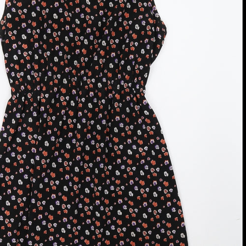 Apricot Womens Black Polka Dot  A-Line  Size L