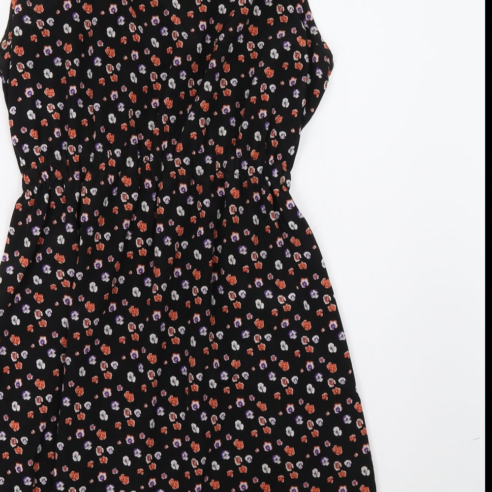 Apricot Womens Black Polka Dot  A-Line  Size L