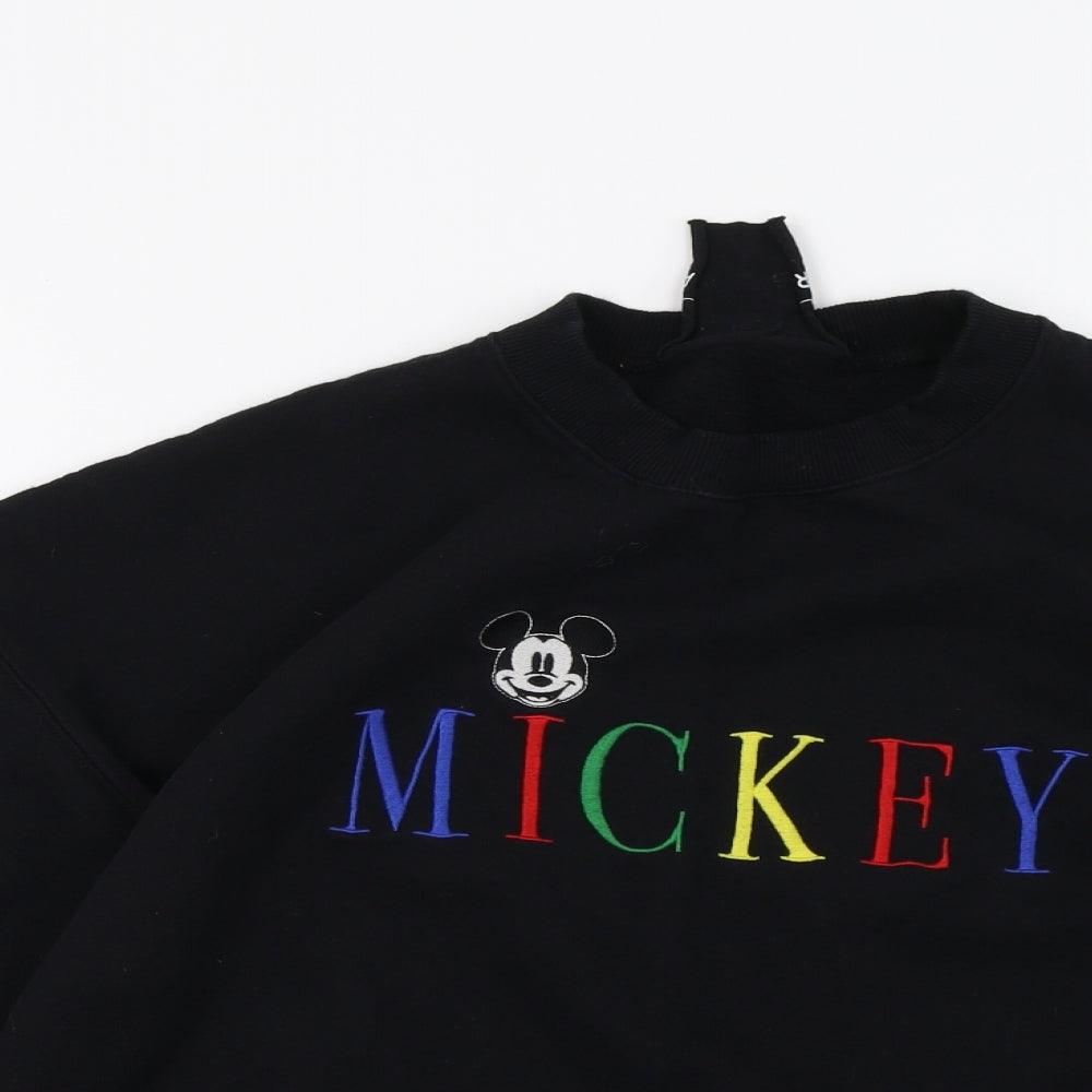 Disney Mens Black   Pullover Sweatshirt Size L