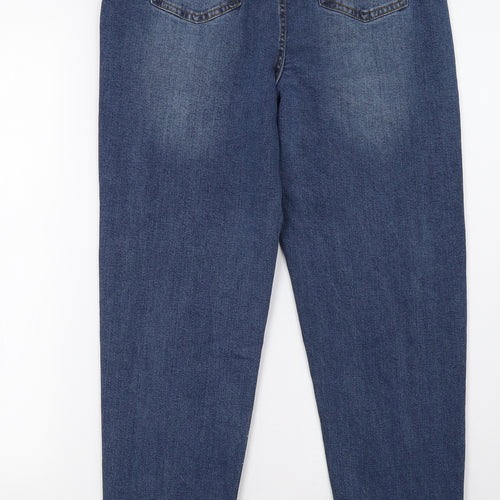 pep&co Womens Blue  Denim Mom Jeans Size 12 L30 in