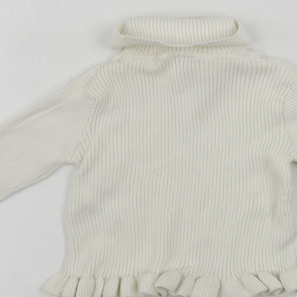 Matalan  Girls Ivory   Pullover Jumper Size 6 Years