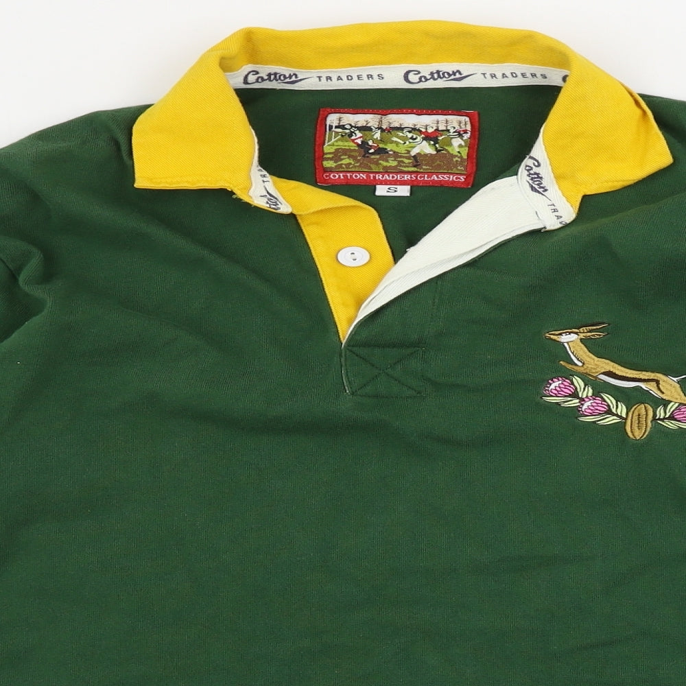 Cotton Traders  Mens Green    Polo Size S