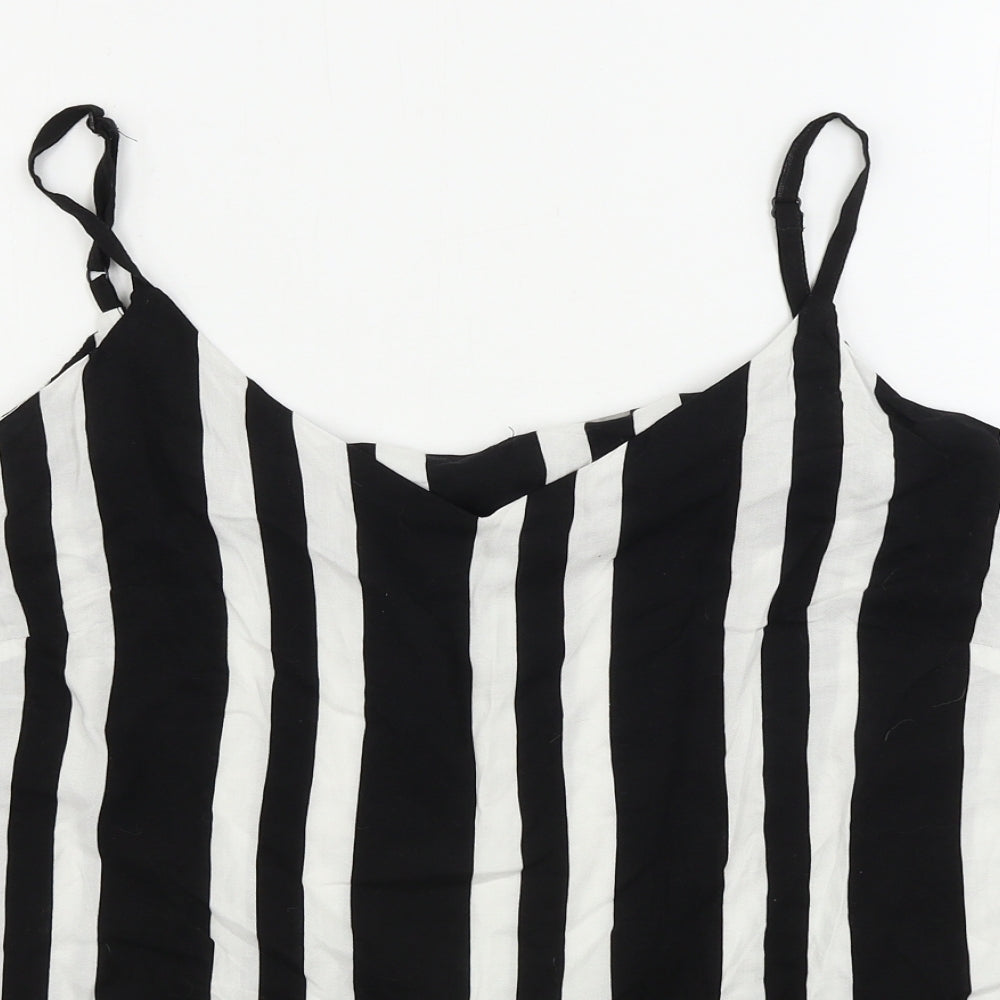 George  Womens Black Striped  Basic Blouse Size 18