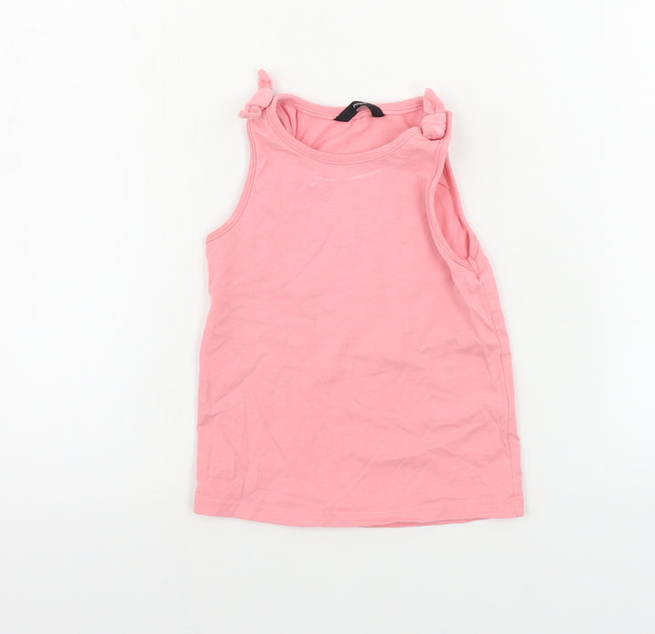 George Girls Pink Camisole T-Shirt Size 5-6 Years