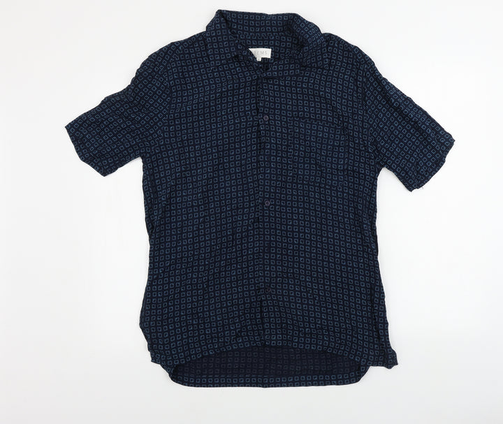 TESCO Womens Blue Basic Button-Up Size S