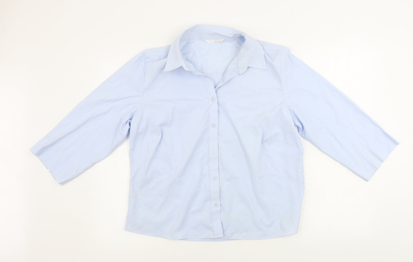 AMARANTO Womens Blue   Basic Button-Up Size 16