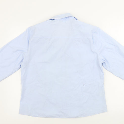 AMARANTO Womens Blue   Basic Button-Up Size 16