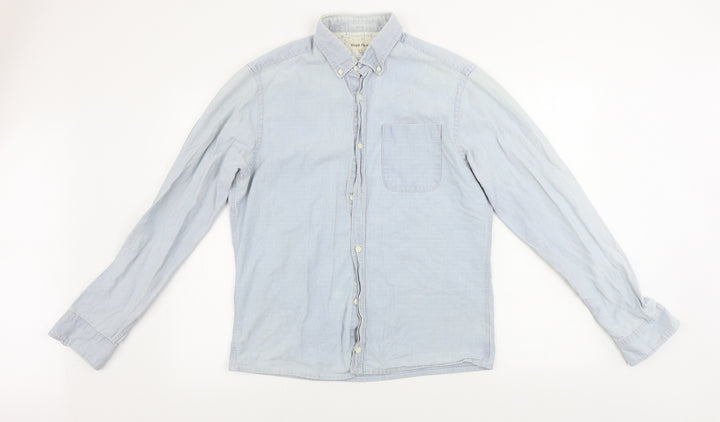 River Island Mens Grey Button-Up Size M