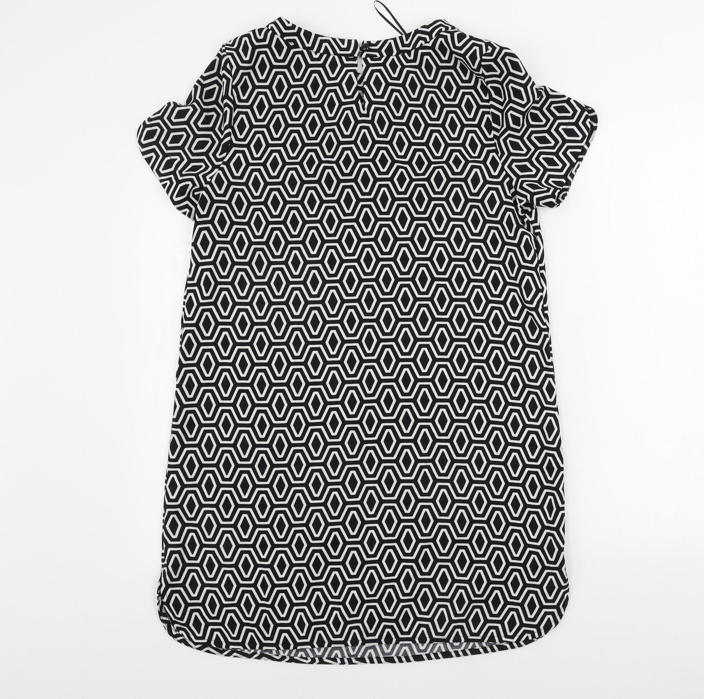 Peacocks  Womens White Geometric  A-Line  Size 12