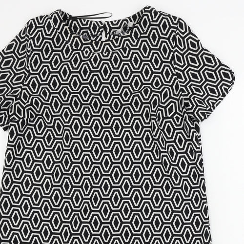 Peacocks  Womens White Geometric  A-Line  Size 12