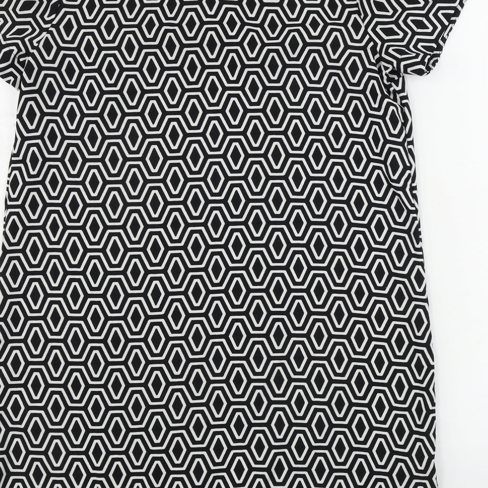 Peacocks  Womens White Geometric  A-Line  Size 12