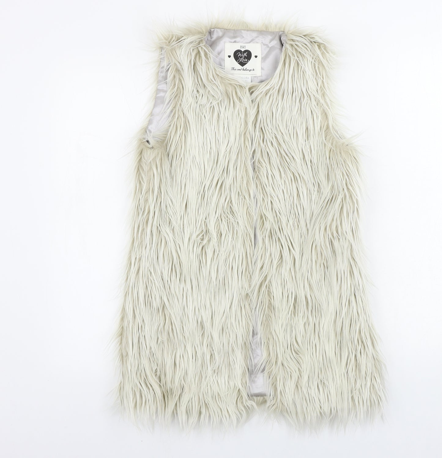 F&F  Girls Beige   Gilet Coat Size 11-12 Years