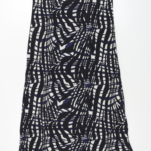 H&M  Womens Black Geometric  A-Line  Size M