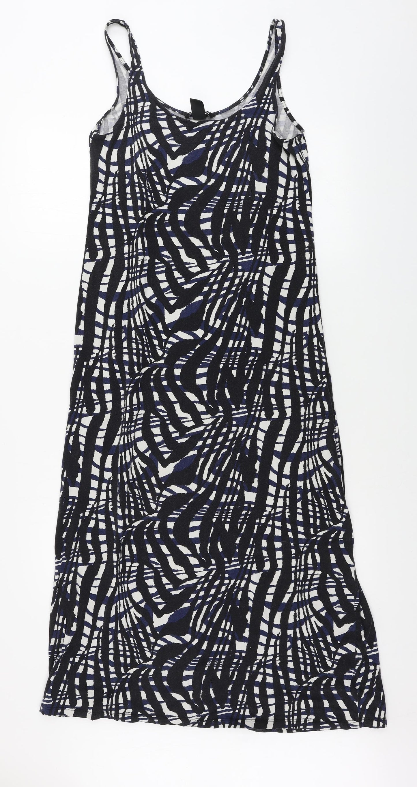 H&M  Womens Black Geometric  A-Line  Size M
