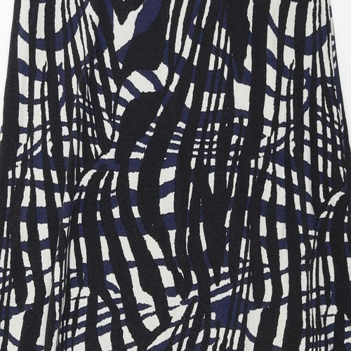 H&M  Womens Black Geometric  A-Line  Size M