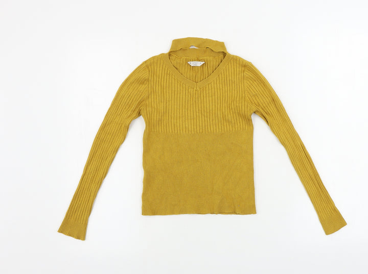 Candy Girls Yellow   Pullover Jumper Size 10 Years