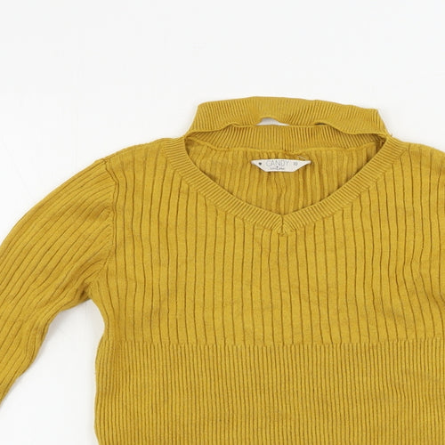 Candy Girls Yellow   Pullover Jumper Size 10 Years