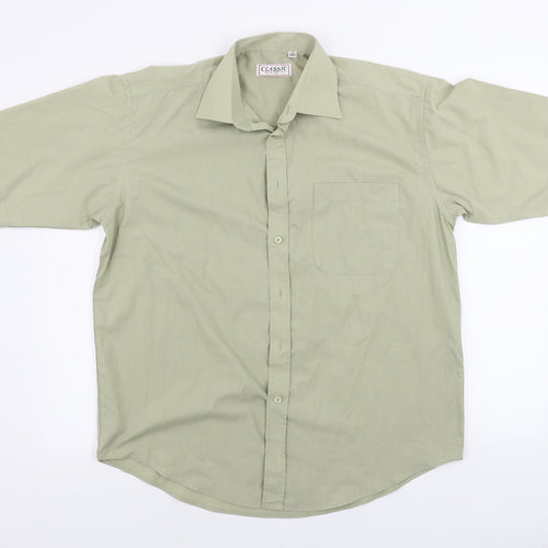 classics  Mens Green    Button-Up Size M