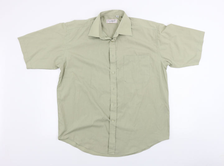 classics  Mens Green    Button-Up Size M