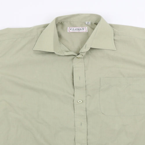 classics  Mens Green    Button-Up Size M